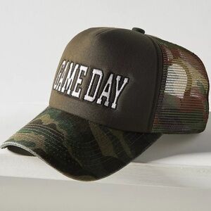 GAME DAY Camouflage Trucker Hat - Olive